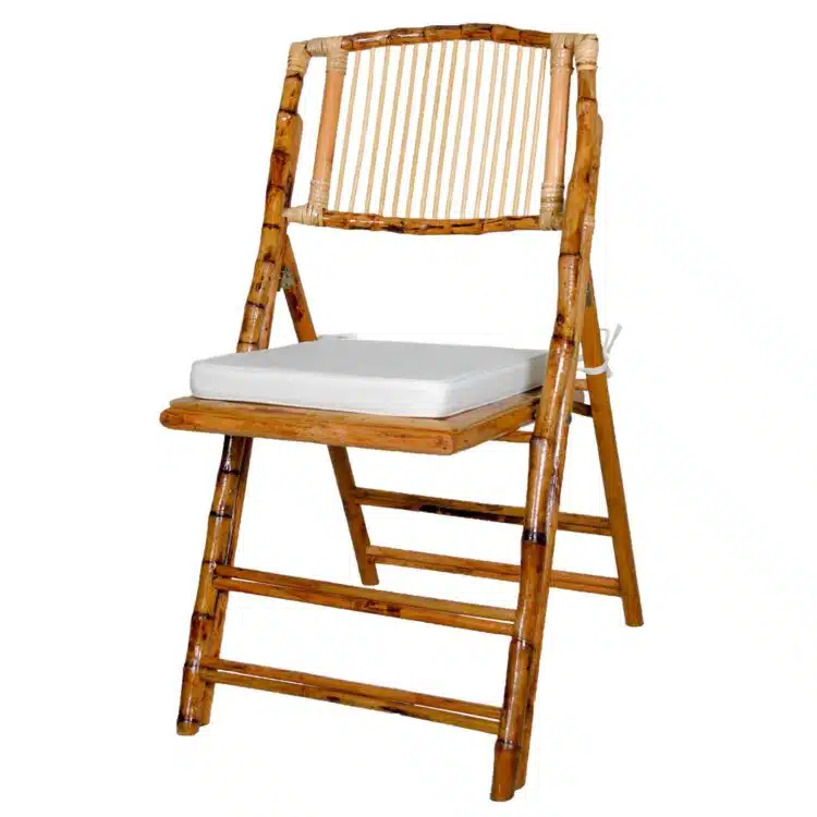 Silla bambú acolchada